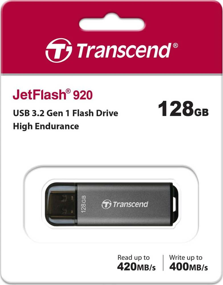 TRANSCEND JetFlash 920 USB 128GB USB 3.2 USB atmintinė TLC didelės spartos