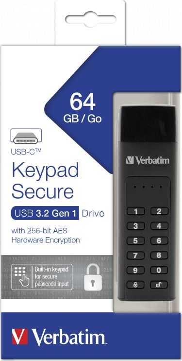 Pendrive Verbatim Klaviatūra saugi, 64 GB (49431)
