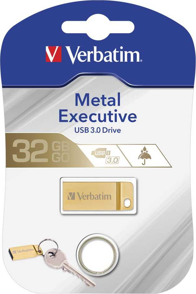 USB raktas Verbatim 32GB, 25MB/s, auksinis / V99105