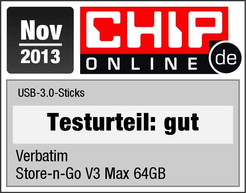 Verbatim Pendrive 64GB USB-A 3.2 V3 MAX mėlynos spalvos 49807