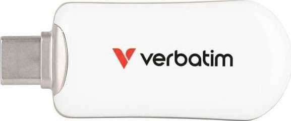 „Verbatim“ USB atmintinė, USB C, 128 GB, „Plectra“, „balta“, 30229, USB C