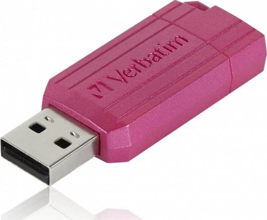 Verbatim USB atmintinė, USB 2.0, 128GB, Store,N,Go PinStripe, rožinė, 49460, duomenų archyvavimui