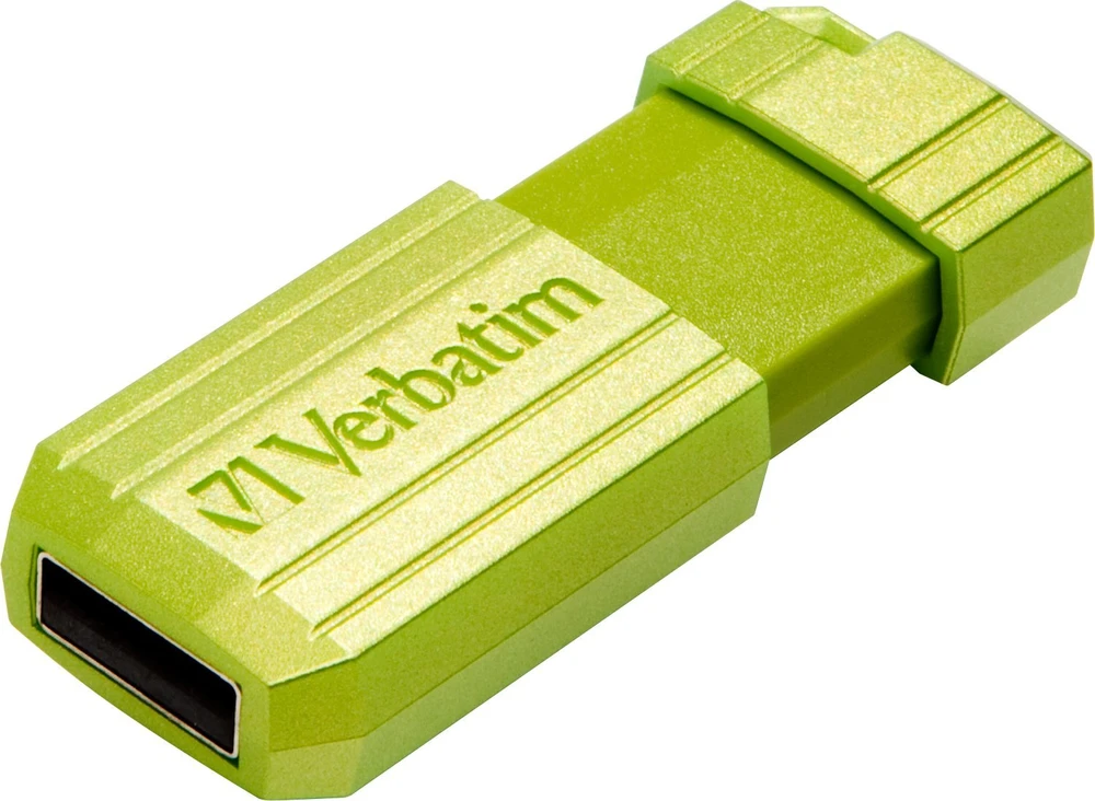„Verbatim“ USB atmintinė, USB 2.0, 64 GB, Store,N,Go PinStripe, žalia, 49964, skirta duomenų archyvavimui