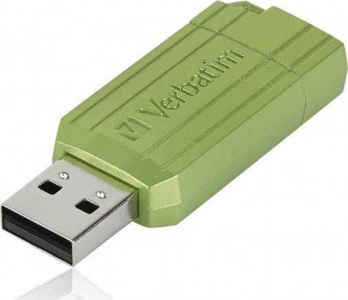 „Verbatim“ USB atmintinė, USB 2.0, 128 GB, Store,N,Go PinStripe, žalia, 49462, duomenų archyvavimui