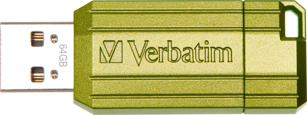 „Verbatim“ USB atmintinė, USB 2.0, 64 GB, Store,N,Go PinStripe, žalia, 49964, skirta duomenų archyvavimui