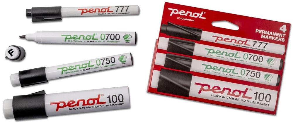 Penol Marker 777-0700-0750-100, permanent, with 4 pcs. (12901011)
