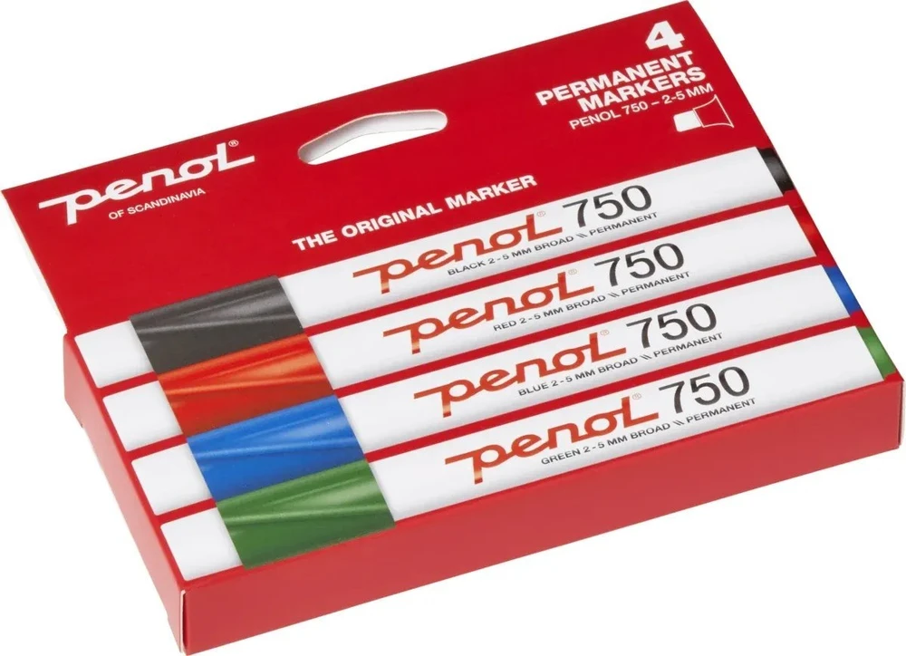 Penol Žymeklis Penol 750 permanentinis - 4 vnt. įvairių spalvų
