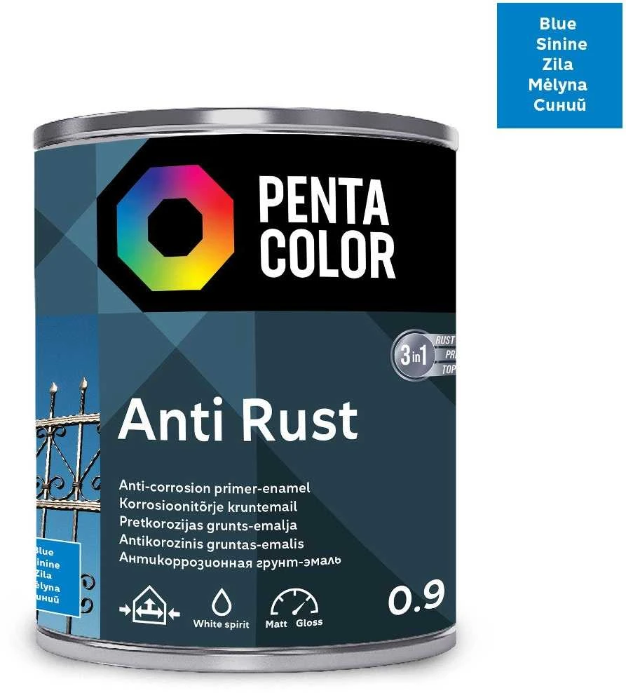 Pentacolor ANTICOR PAINT ANTI-RUST MĖLYNA 0,9L