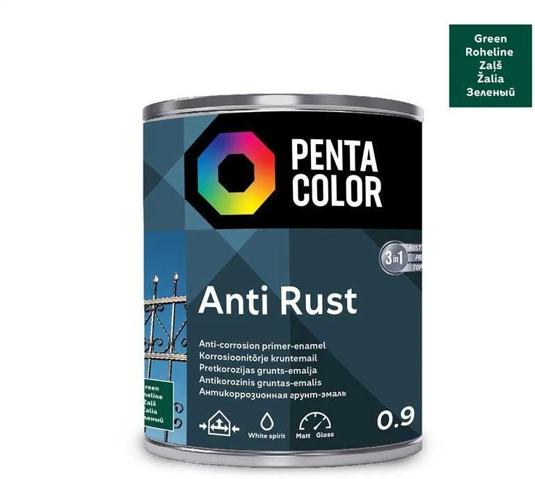 Pentacolor ANTICOR PAINT ANTI-RUST Žalias 0.9L