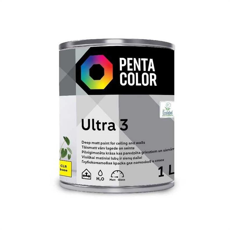 Dažų bazė Pentacolor Ultra 3, emulsija, visiškai matinė, 1 l