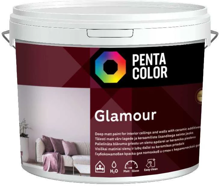 Pentacolor Emulsiniai dažai PENTACOLOR GLAMOUR 3 l