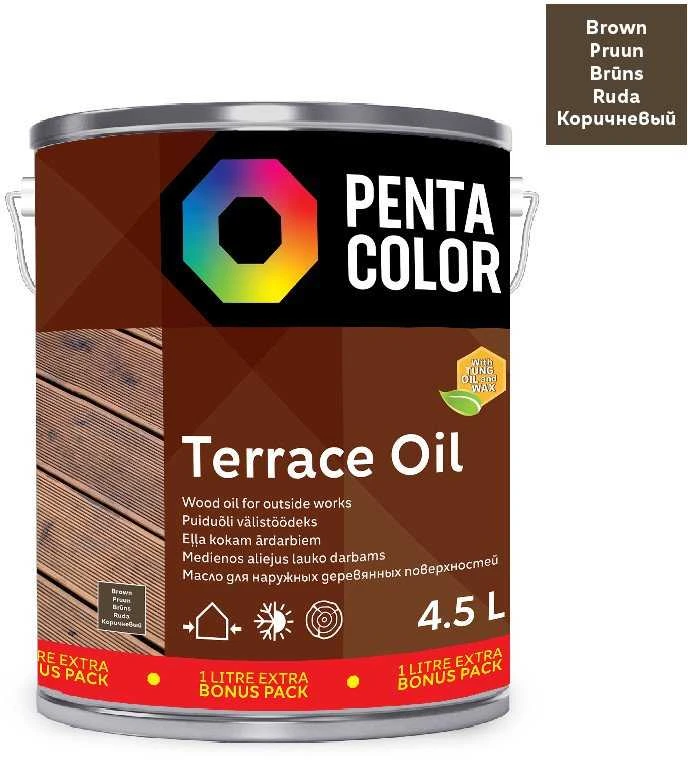 Pentacolor Terasų aliejus su Tungo terasų aliejumi