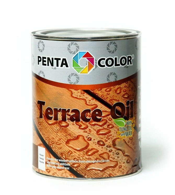 Pentacolor terasų aliejus su Tungo aliejumi ir vašku