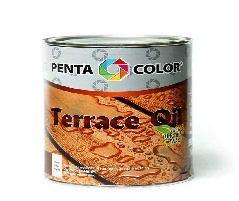 Pentacolor terasų aliejus su tungo aliejumi - skardinė