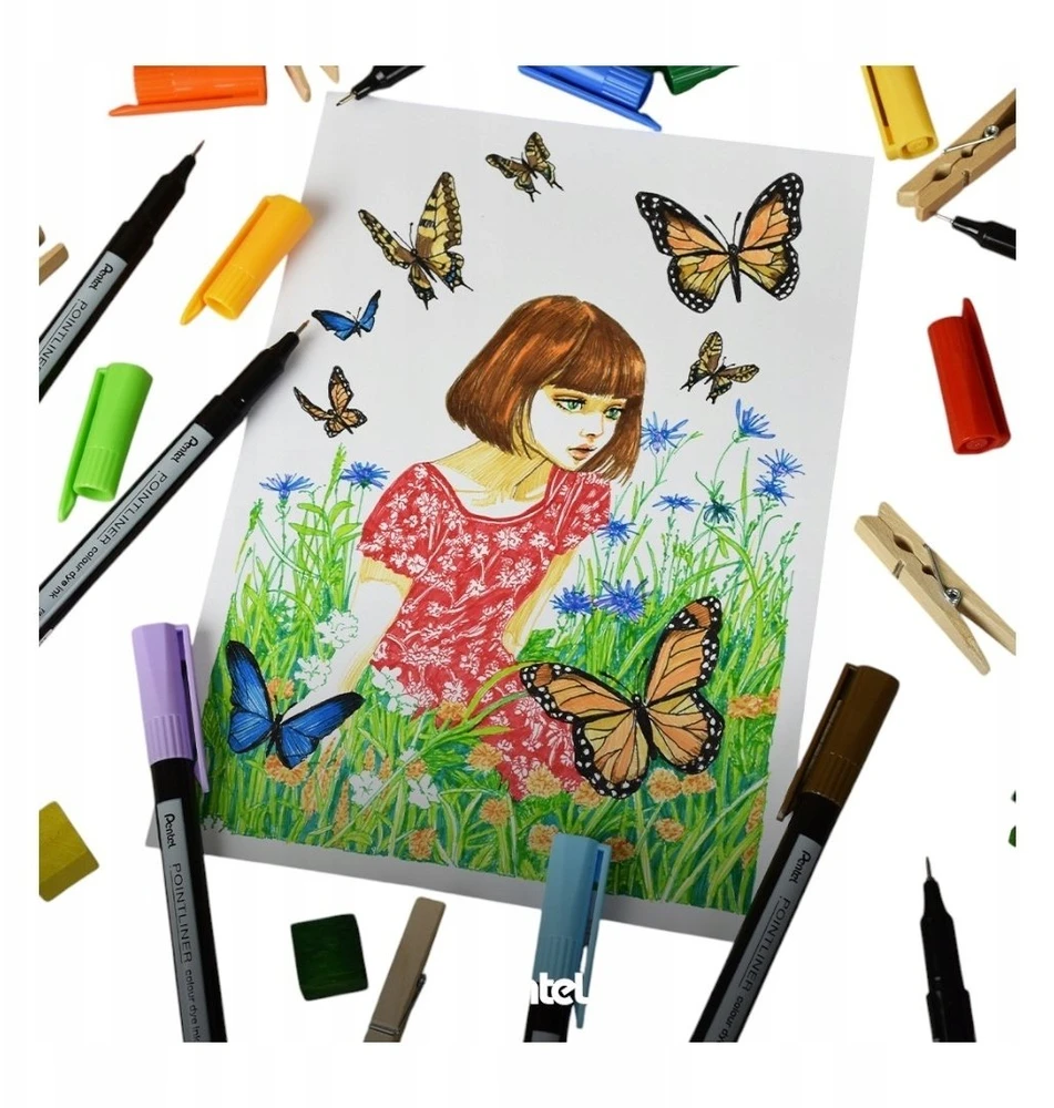 Pentel Flomasteriai Pentel PointLiner Colour S40 0,4 mm 24 vnt.