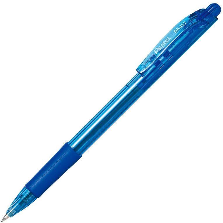 Pentel Bk417 Wow automatinis rašiklis, 0.7mm, mėlynas, 10 vnt.