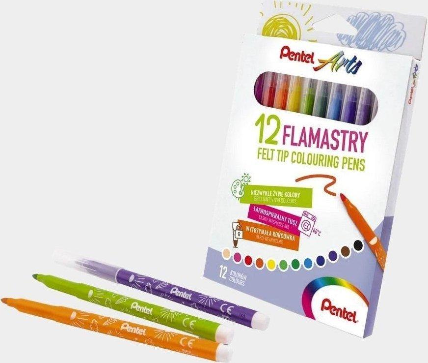 Flomasteriai PENTEL ARTS, 12 spalvų