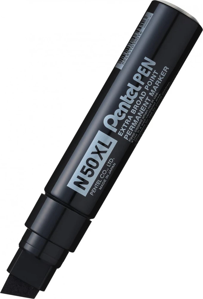 Pentel nuolatinis žymeklis N50XL-A juoda nuožulnus 8-15,4 mm PENTEL