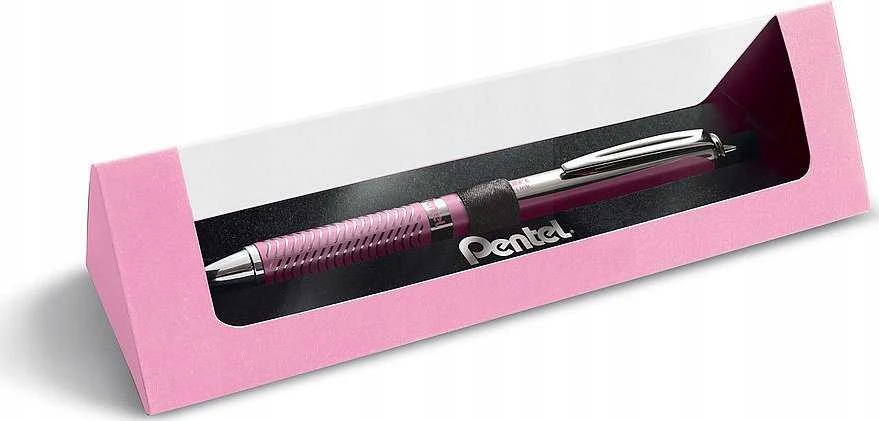 Pentel EnerGel rožinis tušinukas dovanų dėžutėje