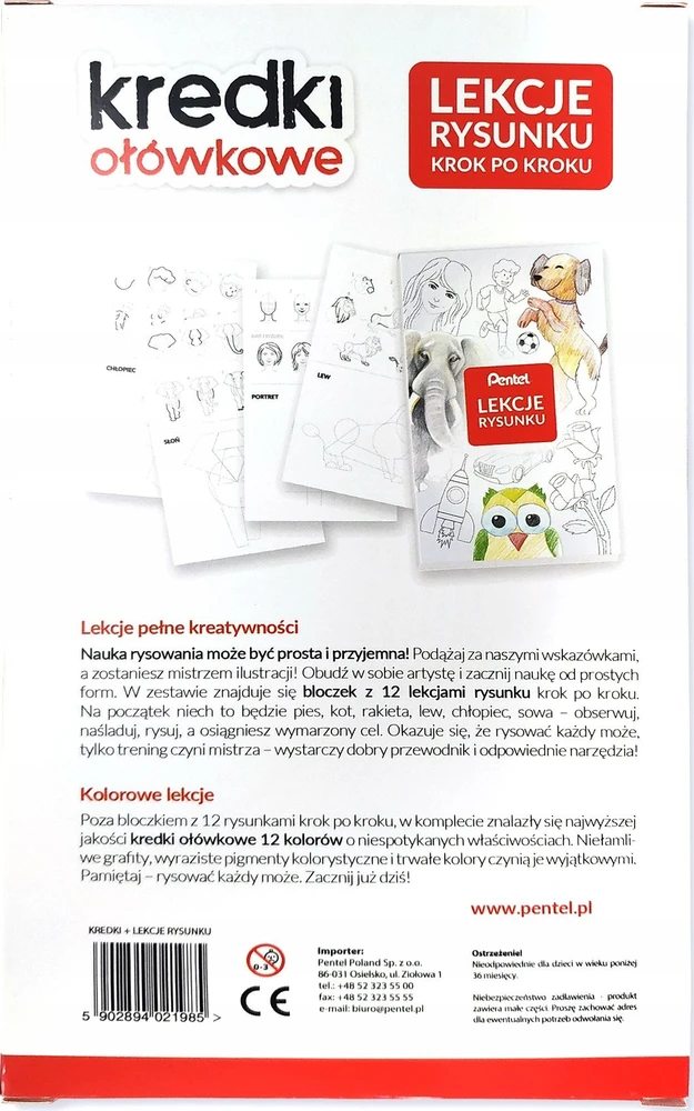 Pentel spalvoti pieštukai (+ piešimo pamokos) 12 spalvų