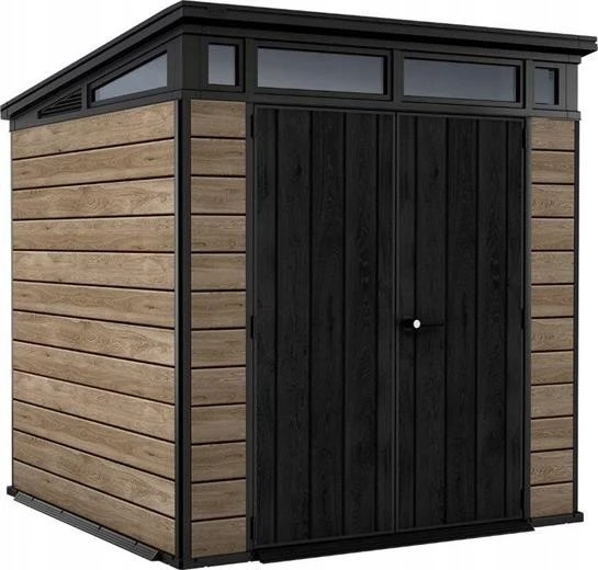 Sodo sandėliukas Keter Penthouse Signature Collection 7x7, uosio (ashwood) spalvos