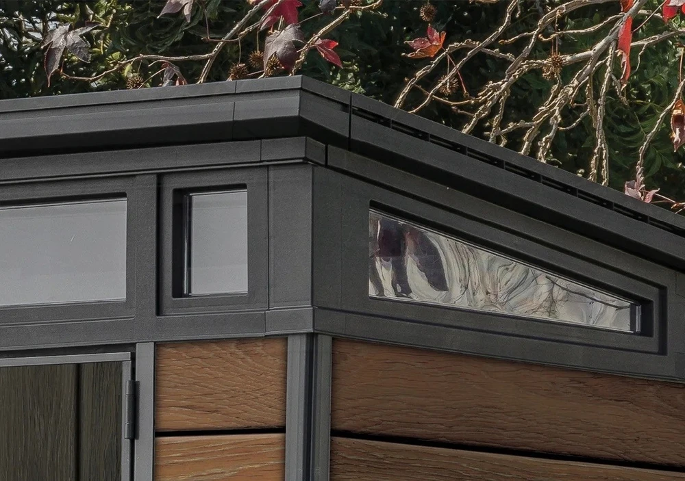 Sodo sandėliukas Keter Penthouse Signature Collection 7x7, uosio (ashwood) spalvos