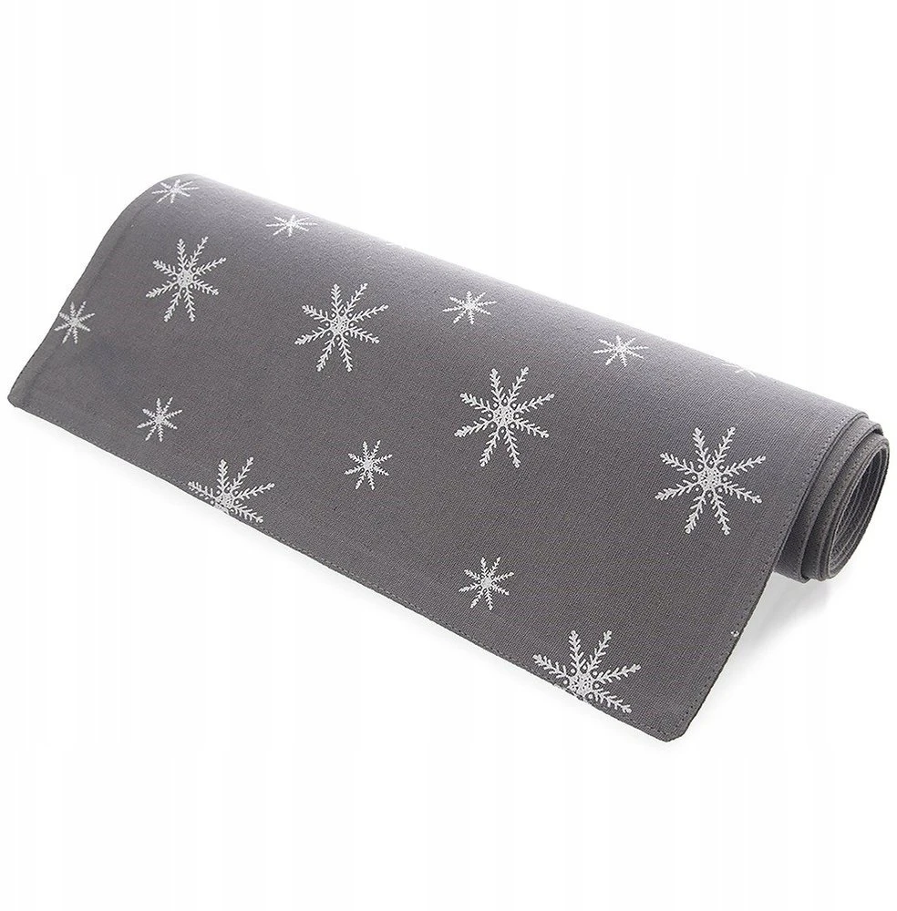 Pepco Orion stalo bėgiklis Kalėdoms 130x32 cm sidabrinė snaigė