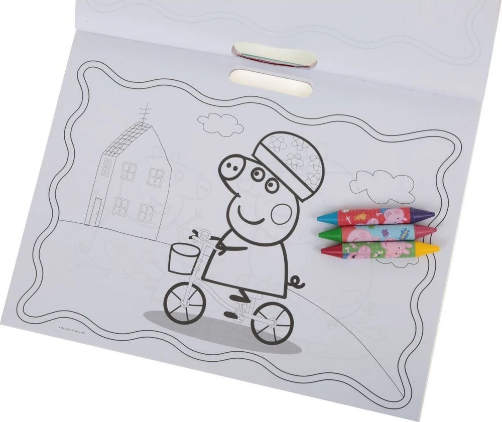 Peppa PigPeppa Pig Artist pieštukų rinkinys su 3 kreidelėmis ir lipdukų lapeliu