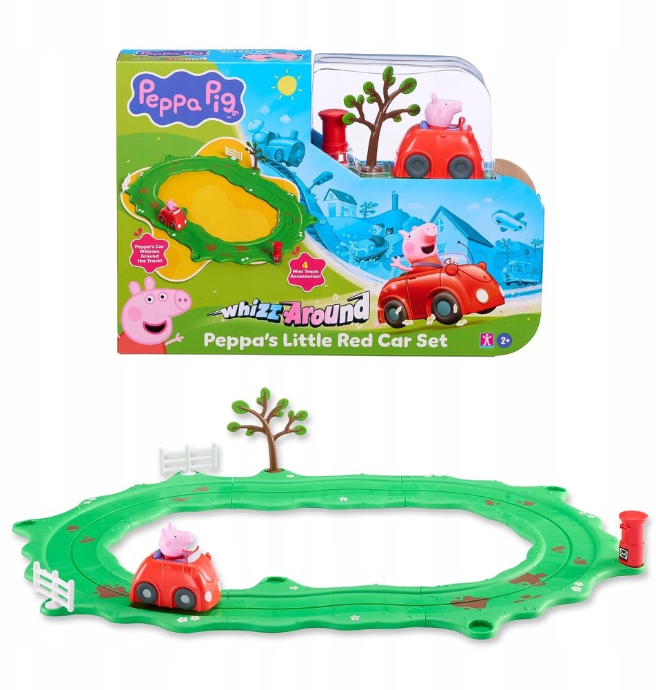 Peppa Pig - Šuoliukas aplink Peppa raudoną automobilį (8343)
