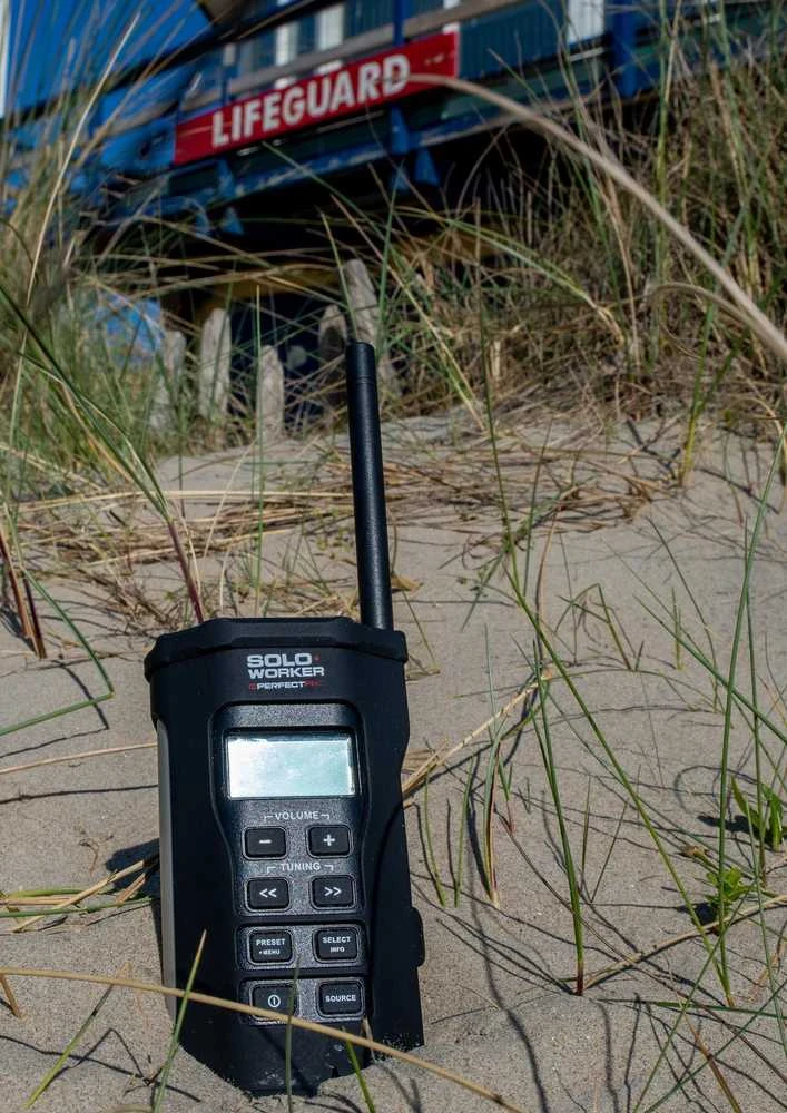 „Radio PerfectPro Perfectpro Soloworker“, asmeninis, skaitmeninis, DAB+, FM, 1,5 W, 1 krypčių, 3,6 cm