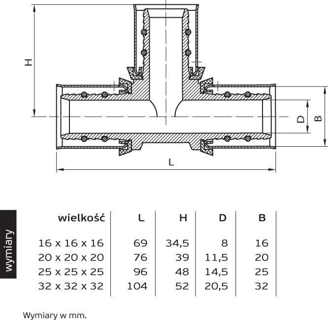 „Perfexim Press“ trišakis 73B 20 mm (62-73B-0200-000)
