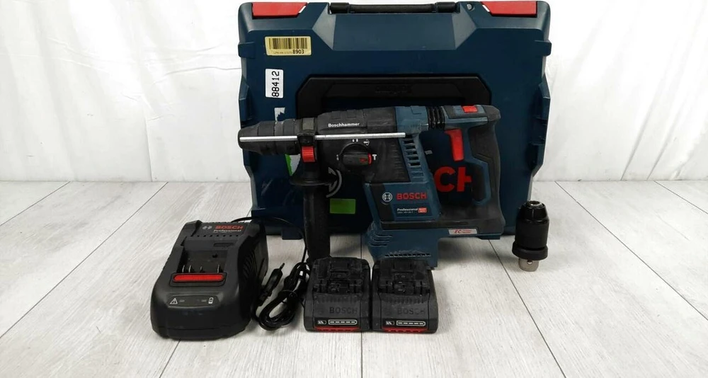 Perforatorius Bosch GBH 18V-26 F Professional; 2,6 J; SDS plius; 2x5,0 Ah akum. + L-BOXX 136
