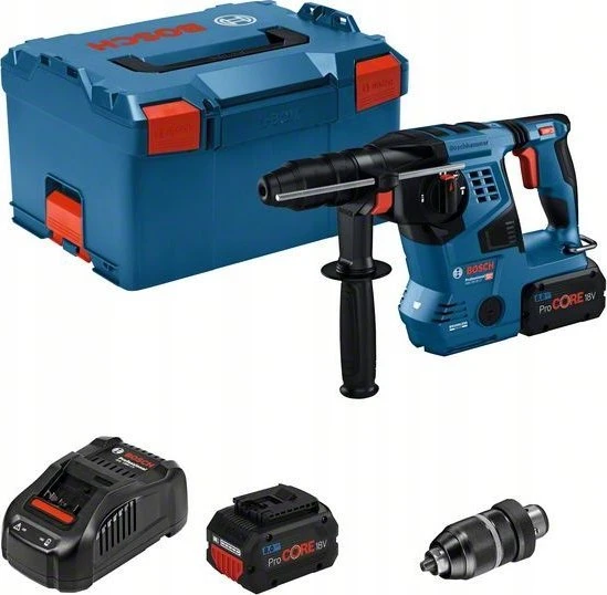 Grąžtas Bosch GBH 18V-28 CF 2x8.0Ah ProC, GAL 1880, LB