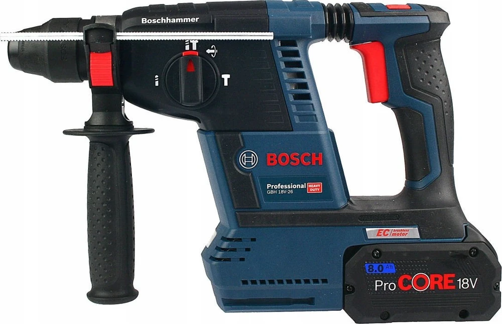 Bosch perforatorius GBH 187-LI; 18 V; 2,4 J; SDS-plus; 2x5,0 metų.
