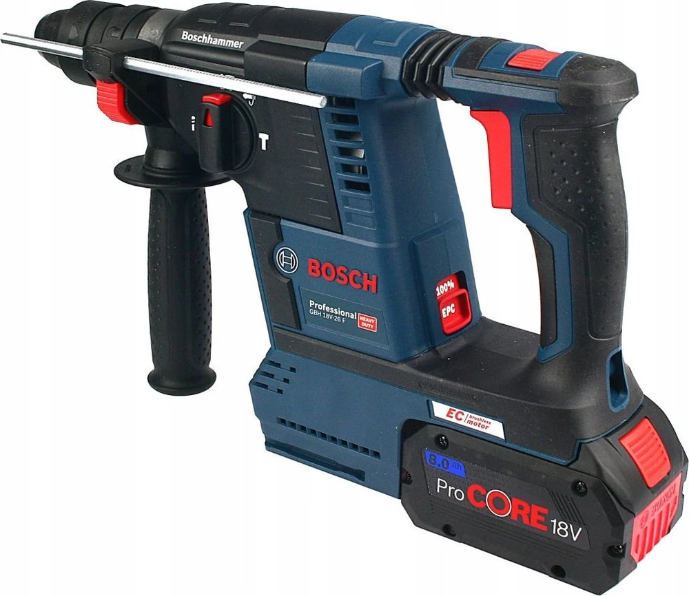 Bosch perforatorius GBH 187-LI; 18 V; 2,4 J; SDS-plus; 2x5,0 metų.