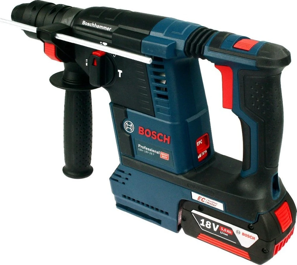 Bosch perforatorius GBH 187-LI; 18 V; 2,4 J; SDS-plus; 2x5,0 metų.