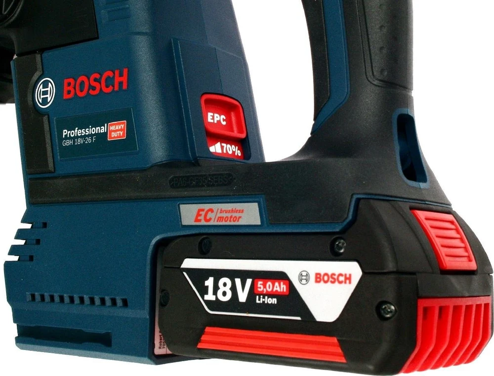 Bosch perforatorius GBH 187-LI; 18 V; 2,4 J; SDS-plus; 2x5,0 metų.