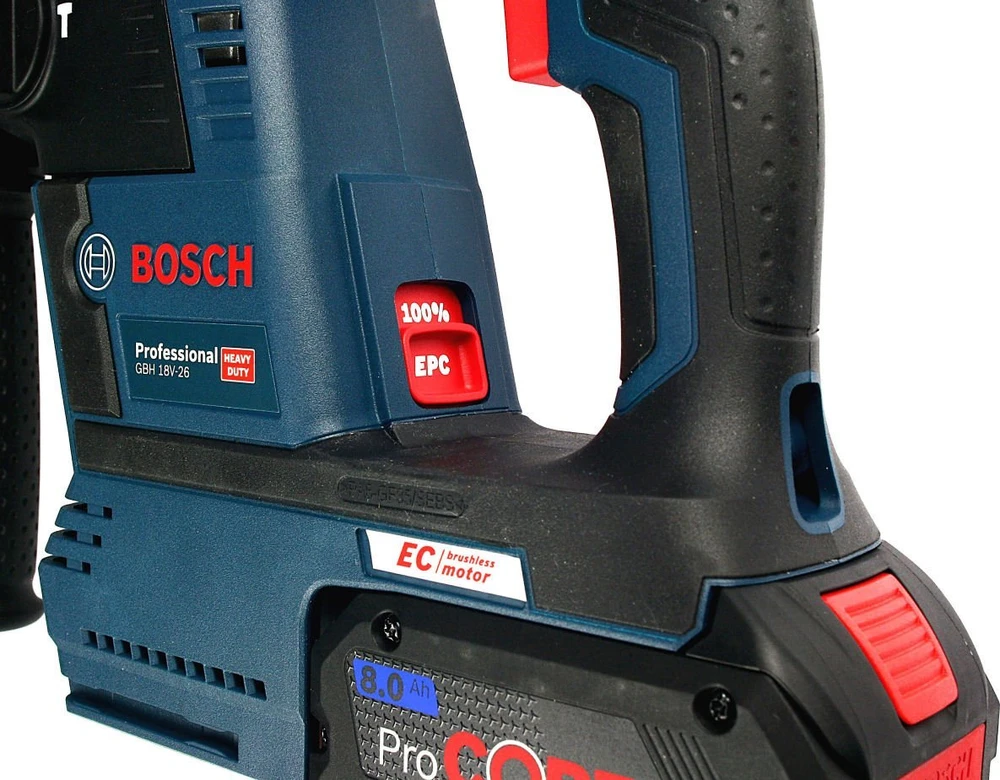 Bosch perforatorius GBH 187-LI; 18 V; 2,4 J; SDS-plus; 2x5,0 metų.