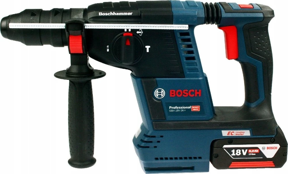 Bosch perforatorius GBH 187-LI; 18 V; 2,4 J; SDS-plus; 2x5,0 metų.