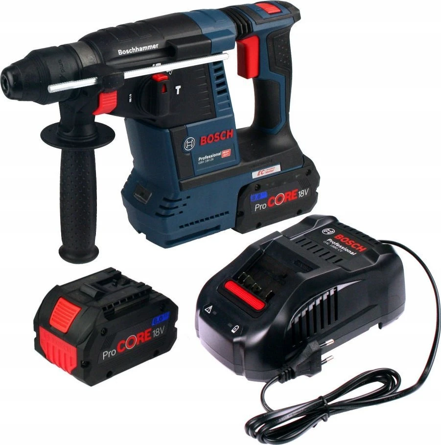 Bosch perforatorius GBH 187-LI; 18 V; 2,4 J; SDS-plus; 2x5,0 metų.