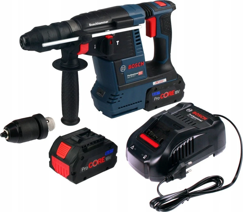 Bosch perforatorius GBH 187-LI; 18 V; 2,4 J; SDS-plus; 2x5,0 metų.