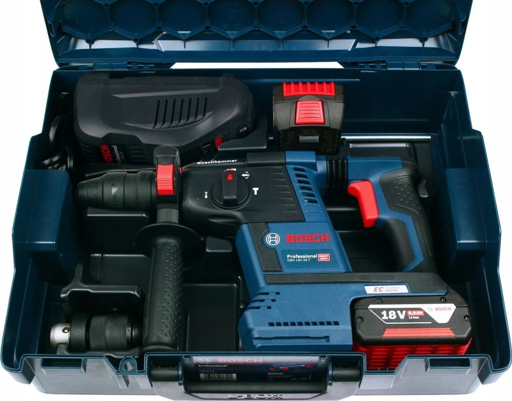 Bosch perforatorius GBH 187-LI; 18 V; 2,4 J; SDS-plus; 2x5,0 metų.