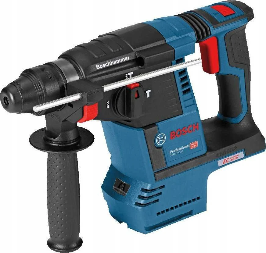 Bosch 18V perforatorius su šonine rankena ir gylio ribotuvu