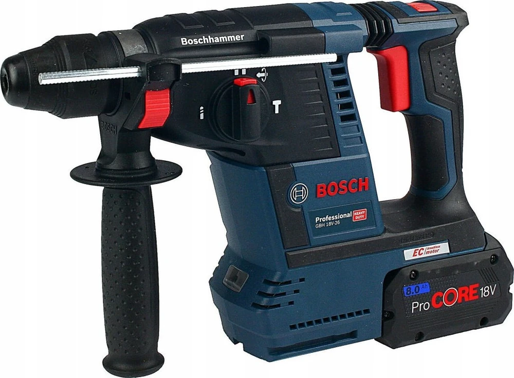 Bosch perforatorius GBH 187-LI; 18 V; 2,4 J; SDS-plus; 2x5,0 metų.