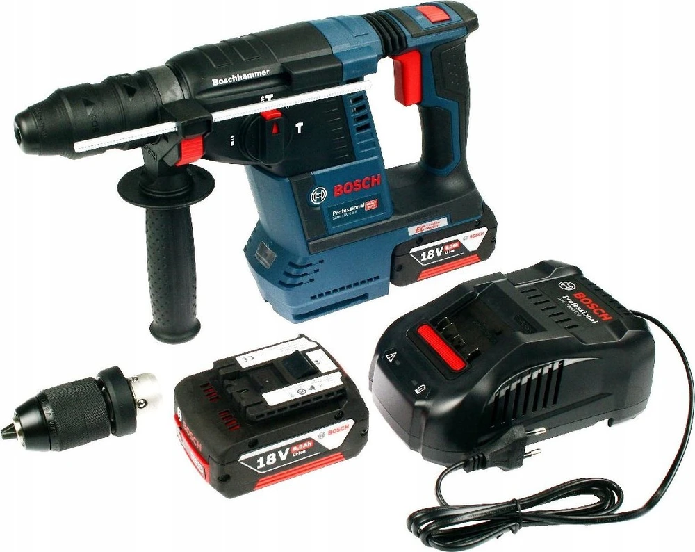 Bosch perforatorius GBH 187-LI; 18 V; 2,4 J; SDS-plus; 2x5,0 metų.
