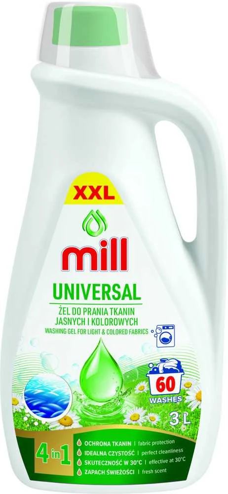 Madonis MILL universalus skalbimo gelis 3l, 60 skalbimų