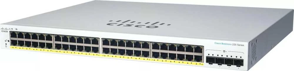 Šakotuvas Cisco CBS220-48T-4X-EU jungiklis