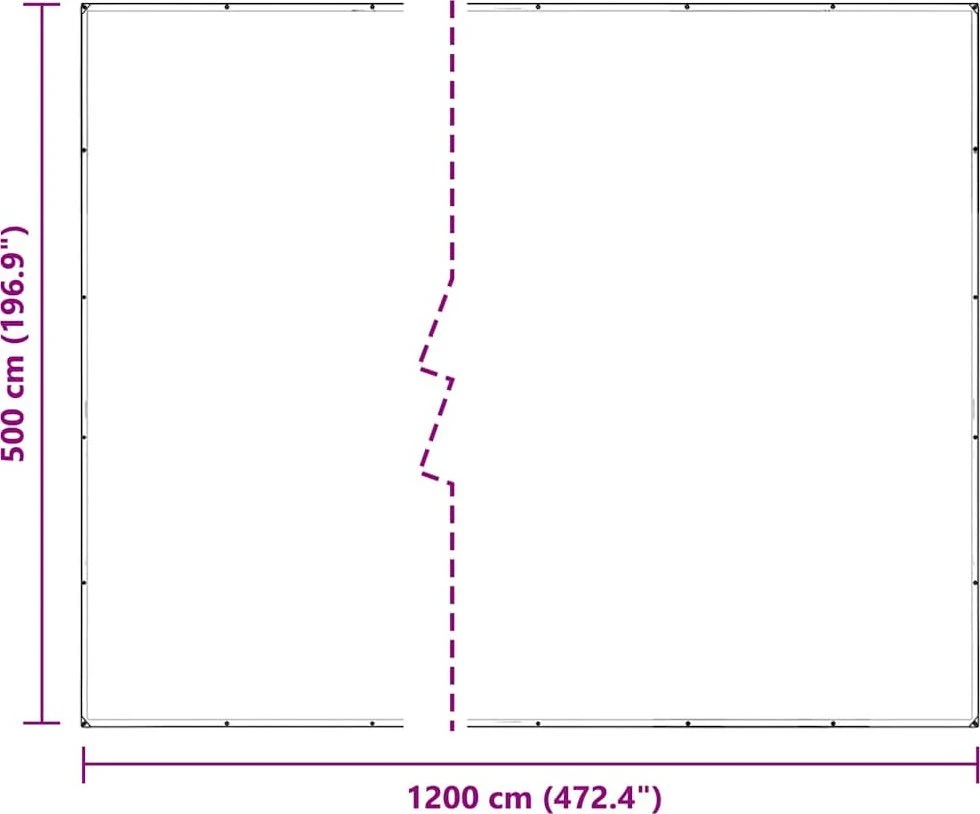 Skaidrus brezentas su ąselėmis 5x12 m PVC
