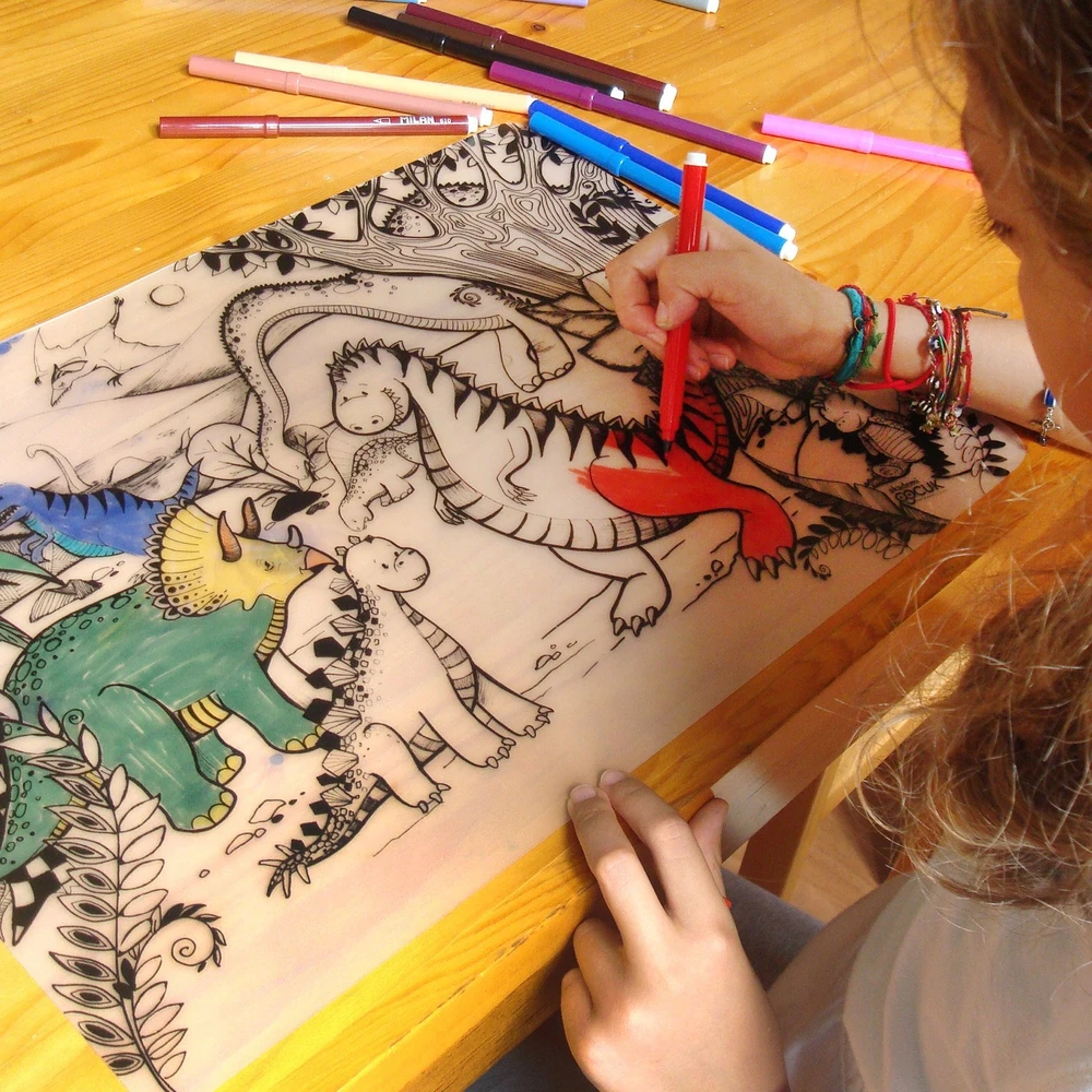 permatomas kilimėlis dinozaurams Juokingas kilimėlis STRIGO