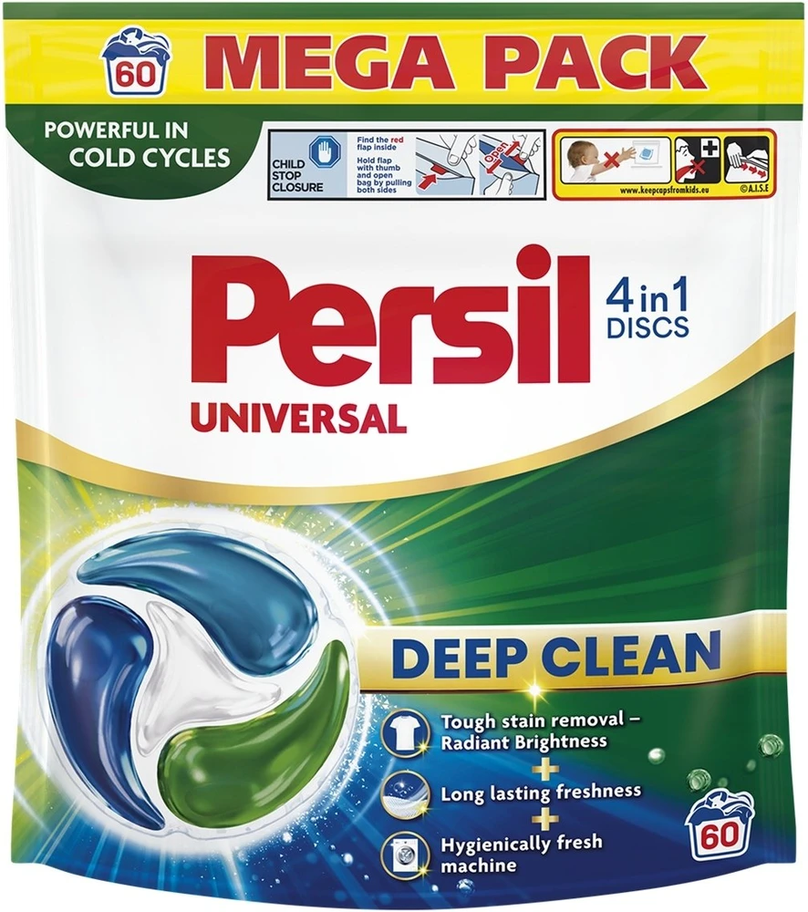 LAUNDRY CAPSULES PERSIL DIS Baltas 60 PCS